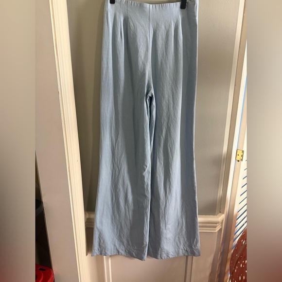 Zara Wide Leg Pants in Light Blue - Picture 2 of 8